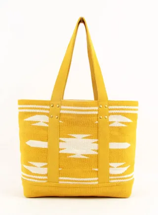 Chic Handwoven Tote Bag - Handbag for Women - Vacation Handbag - Shoulder bag - Stylish and Functional Everyday Tote - Ikat Design-Foldable Bag 