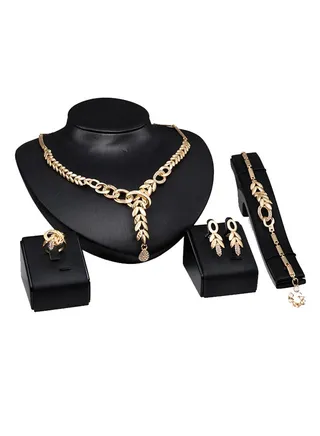 4-Piece Necklace Earring Jewelry Set 