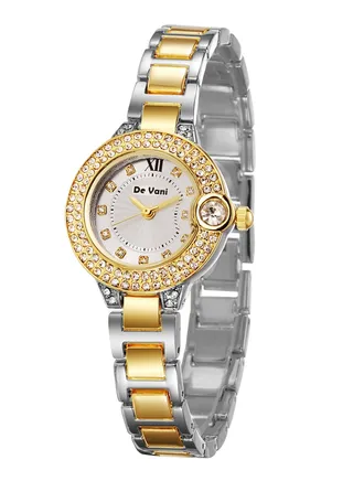 De Vani Women Watch Stainless Steel Analog Gold Silver Color 