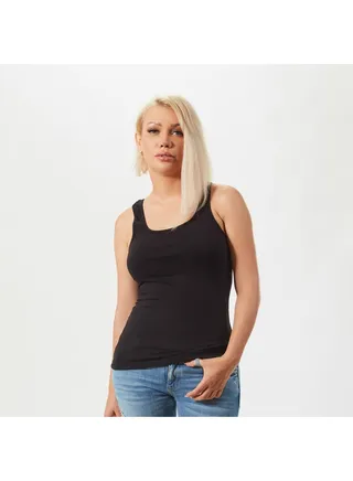 Mojo Women's Cross Back Top Comfortable Black 