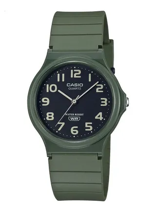 Unisex Watch Classic Casual Analog Black Dial Resin Band MQ-24UC-3BDF 