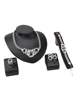4-Piece Necklace Earring Jewelry Set 