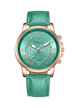 Leather Analog Wrist Watch 