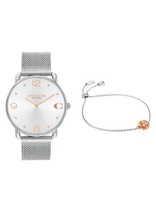 Women's Analog Round Shape Stainless Steel Wrist Watch 14000103 - 36 Mm 