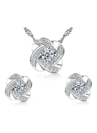 Flower Crystals Jewellery Set 