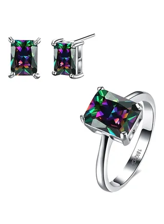 Earring and Rings Jewellery 2 Piece Set 