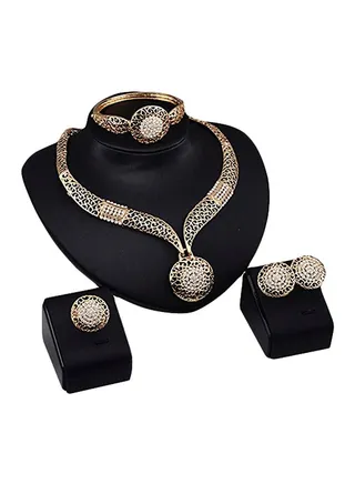 Alloy Gold Plated Jewellery Set 