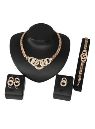 4-Piece Necklace Earring Jewelry Set 