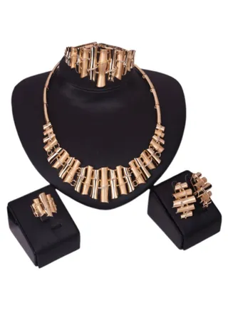 4-Piece 18 Karat Gold Plated Jewellery Set 