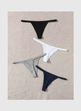 Bundle OF (4) - No Show Cotton Panties Multicolour 