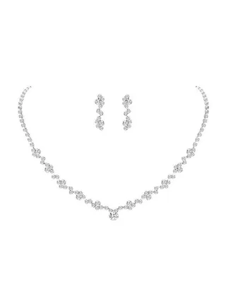 Rhinestone Inlay Jewellery Set 