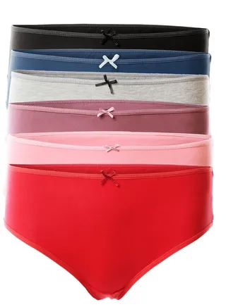 Bundle Of Six Solid Slip On Underwear 
