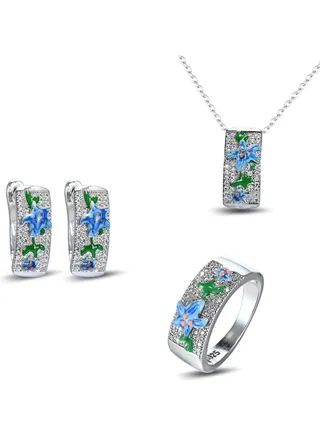 Floral Designed Jewellery Set 
