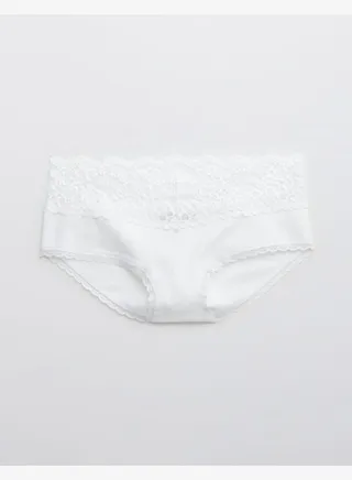 Aerie Cotton Eyelash Lace Boybrief Underwear 
