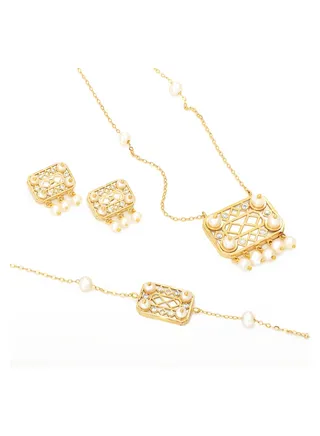 Sadaf 18K Traditional Gol Set 