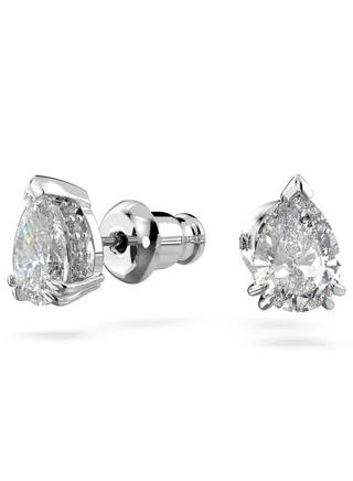 Swarovski Pear Cut Millenia Stud Earrings for Women Rhodium Plated 5636713 