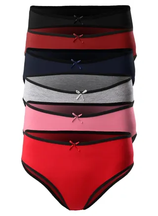 Mesery Bundle OF Six Smooth Cotton Hipster Panties 
