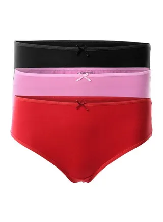 Casual Plain Basic  High-Rise Briefs Multicolour 