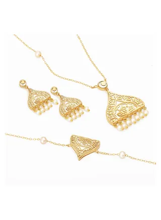 Sadaf Dome 18K Traditional Gold Set 