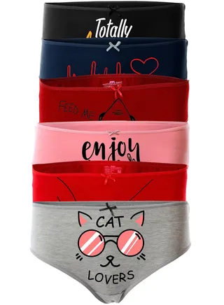 Bundle OF Six Brief Smooth Cotton Panties 