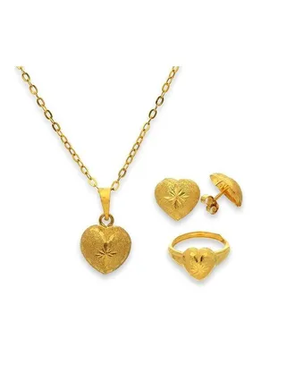 4-Piece Heart Pendant Set 