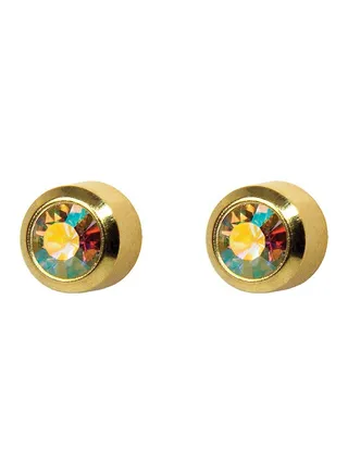 24K Gold Plated Rainbow Swarovski Earrings 