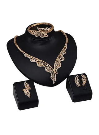 Gold Plated Zinc Alloy Jewellery Set 