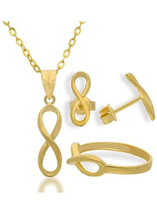 4-Piece Infinity Pendant Set 