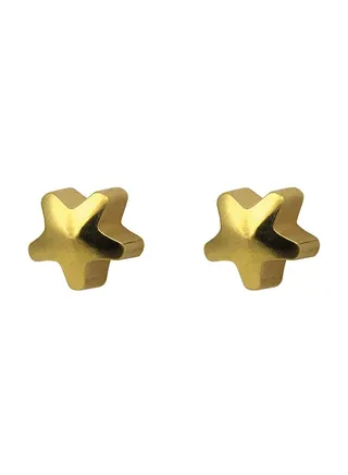 24K Gold Plated Star Earrings 