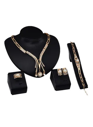 4-Piece Necklace Earring Jewelry Set 