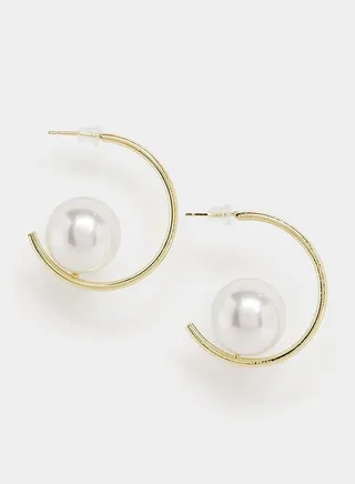 Embellished Pearl Earrings