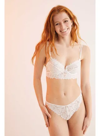 Guipure lace classic briefs 