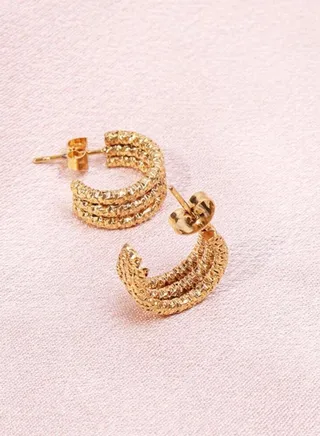 18k gold plated cubic zircon earring 