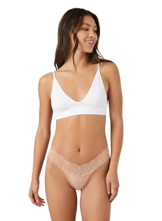 Lace-Trim Thong Panties 