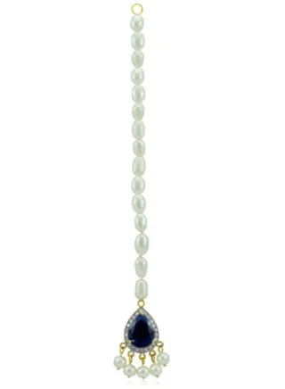 18 Karat Gold Royal Indian Sapphire Head Piece 