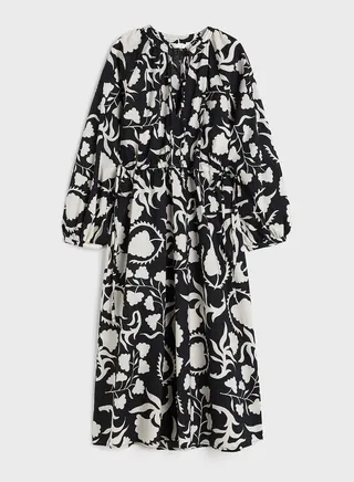 Floral Print Tie Detail Dress