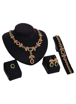 4-Piece 18 Karat Gold Plated Jewellery Set 