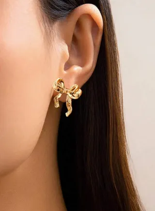 Elegant Stainless Steel Gold Plated Earrings For Women 