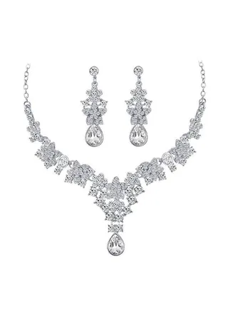 2-Piece Fashion Jewellery Set With Crystal And Rhinestone 