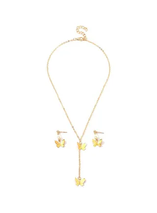 Butterfly Alloy Jewellery Set 