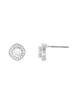 The Carat Collection - Clear Cushion Sparkle Stud Earrings 