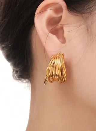 Elegant Gold Plated Earrings For Women 