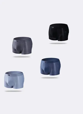 Pack Of 4 Solid Boxer Briefs Multicolour 