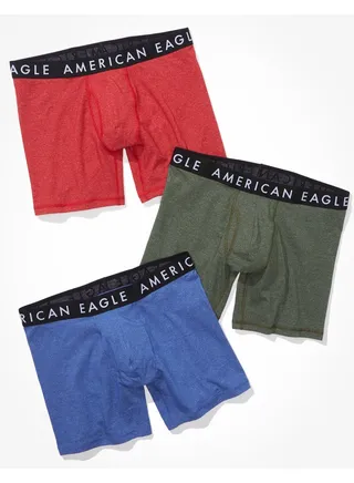 AEO Solid 6" Classic Boxer Brief 3-Pack 