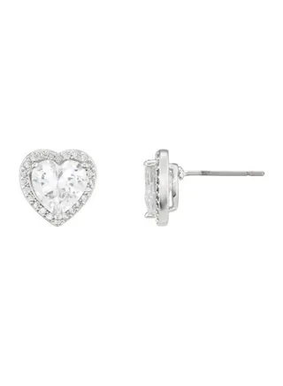 The Carat Collection - Clear Sparkle Heart Earrings 