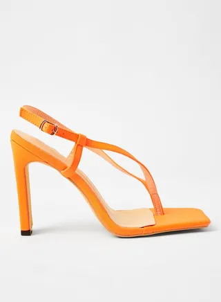 Slingback High Heel Sandals Orange 