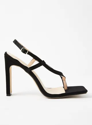 Slingback High Heel Sandals Black 
