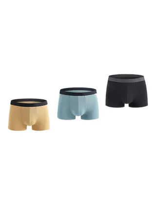 3-Piece Casual Boxer Brief White/Grey/Brown 