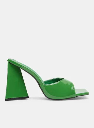 Essential Block Heel Sandals Green 