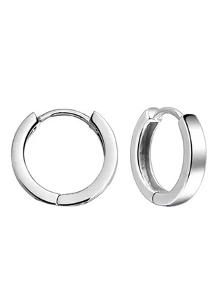 925 Sterling Silver Flat Hinge Earrings 